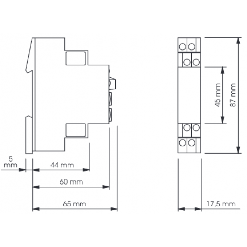 OM1 Časové relé 8F, 8TR, AC 5A/25V